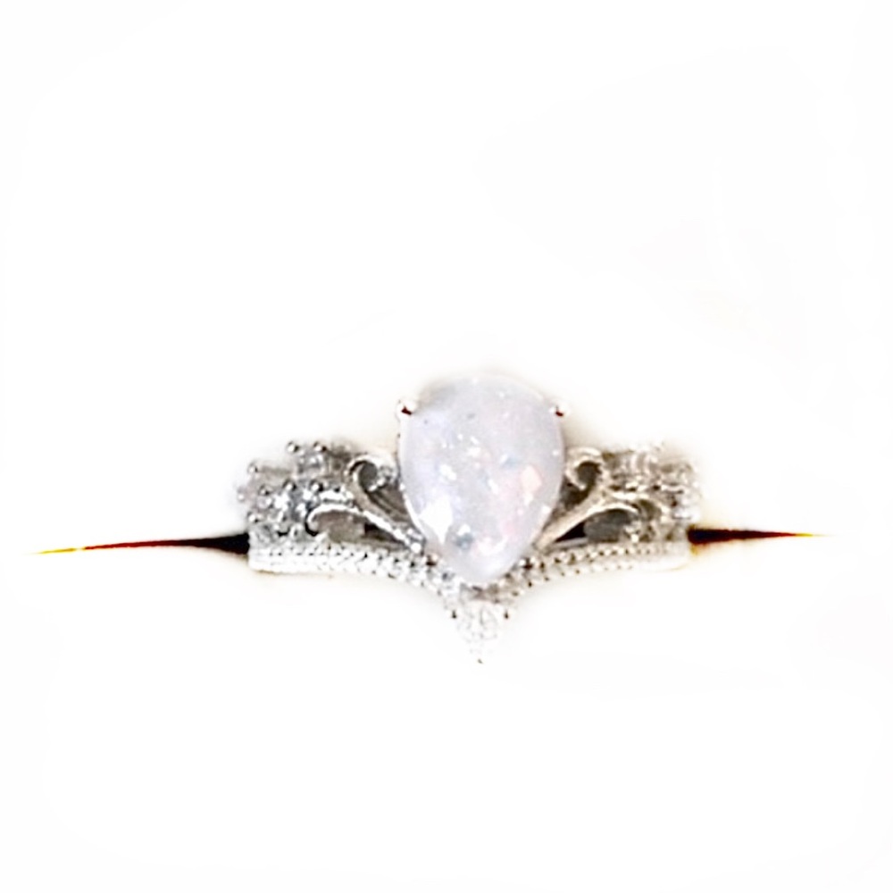Princess Crown Ring Silver 925 Opal || Statement
